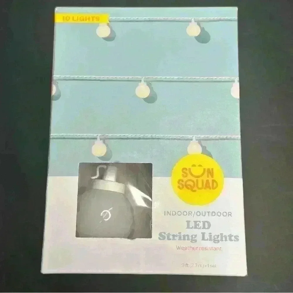 New 10ct LED Frosted Globes with White Wire ‑ Sun Squad